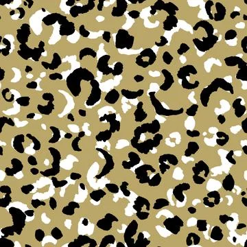 Abstract modern leopard seamless pattern. Animals trendy background. Beige and Stock Illustration