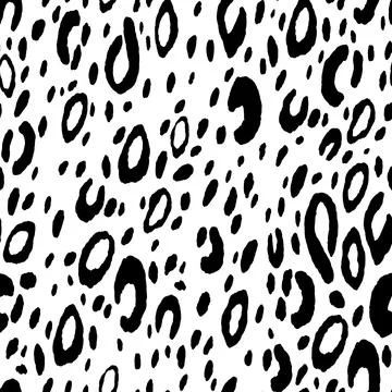 Abstract modern leopard seamless pattern. Animals trendy background. Black and Stock Illustration