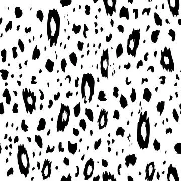 Abstract modern leopard seamless pattern. Animals trendy background. Black and Stock Illustration