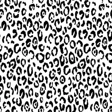 Abstract modern leopard seamless pattern. Animals trendy background. Black and Stock Illustration