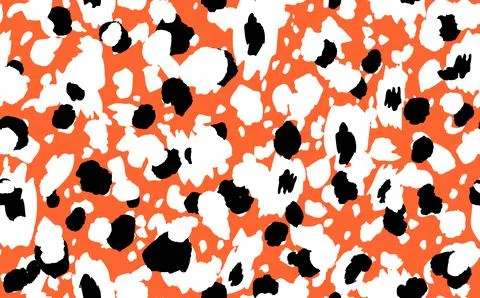 Abstract modern leopard seamless pattern. Animals trendy background. Orange and Illustrazione stock