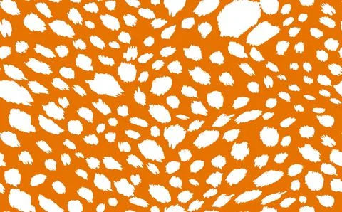 Abstract modern leopard seamless pattern. Animals trendy background. Orange and Stock Illustration