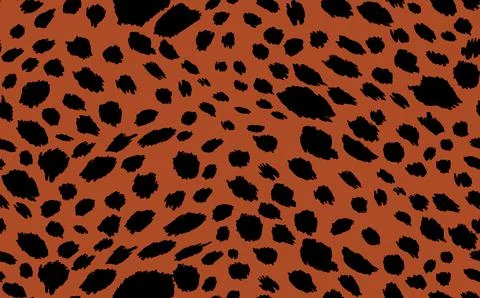 Abstract modern leopard seamless pattern. Animals trendy background. Orange and Stock Illustration