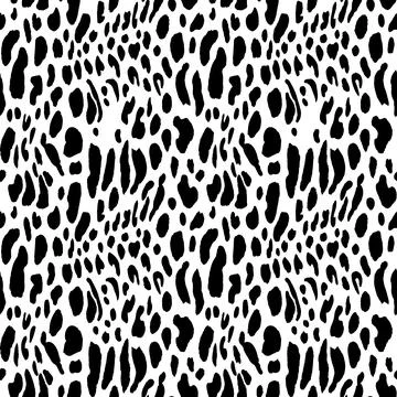 Abstract modern leopard seamless pattern. Animals trendy background. Black and Stock Illustration