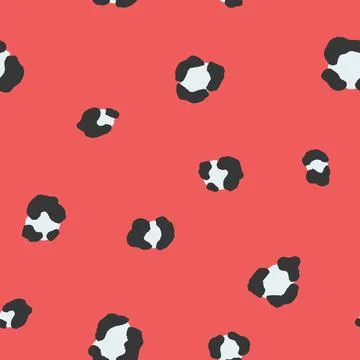 Abstract modern leopard seamless pattern. Animals trendy background. Red and Stock Illustration