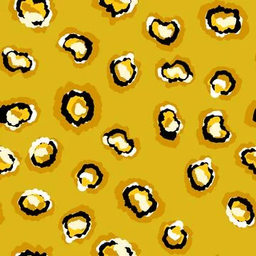 Abstract modern leopard seamless pattern. Animals trendy background. Orange and Stock Illustration