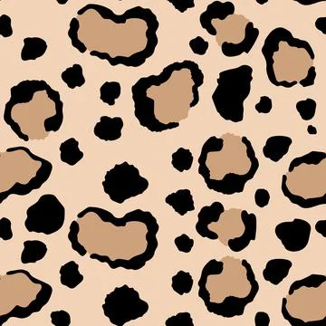 Abstract modern leopard seamless pattern. Animals trendy background. Beige and Illustrazione stock