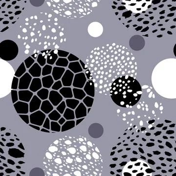 Abstract modern leopard seamless pattern with circles. Animals trendy background Illustrazione stock