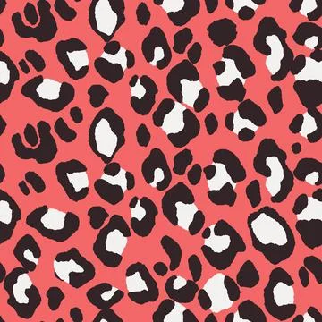 Abstract modern leopard seamless pattern. Animals trendy background. Pink Stock Illustration