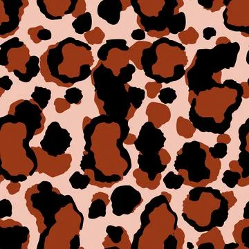 Abstract modern leopard seamless pattern. Animals trendy background. Beige and Stock Illustration
