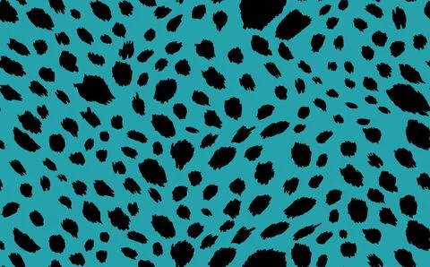 Abstract modern leopard seamless pattern. Animals trendy background. Blue and Illustrazione stock
