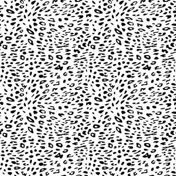 Abstract modern leopard seamless pattern. Animals trendy background. Black and Illustrazione stock