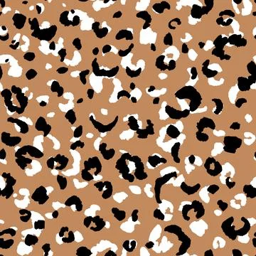 Abstract modern leopard seamless pattern. Animals trendy background. Beige and Illustrazione stock