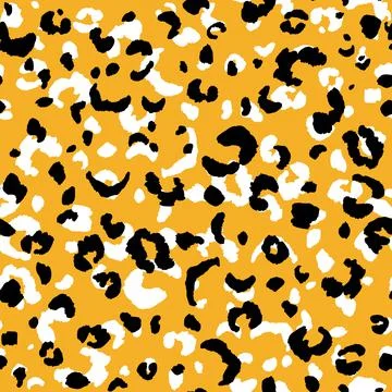 Abstract modern leopard seamless pattern. Animals trendy background. Orange and Stock Illustration