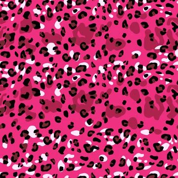 Abstract modern leopard seamless pattern. Animals trendy background. Pink Stock Illustration