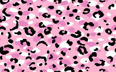 Abstract modern leopard seamless pattern. Animals trendy background. Pink and Stock Illustration
