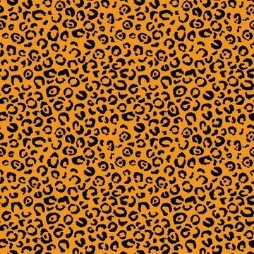 Abstract modern leopard seamless pattern. Animals trendy background. Orange and Stock Illustration