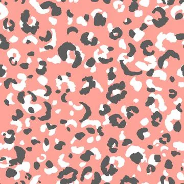 Abstract modern leopard seamless pattern. Animals trendy background. Pink Stock Illustration