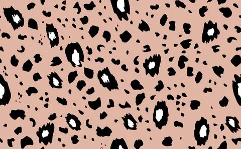 Abstract modern leopard seamless pattern. Animals trendy background. Pink and Stock Illustration
