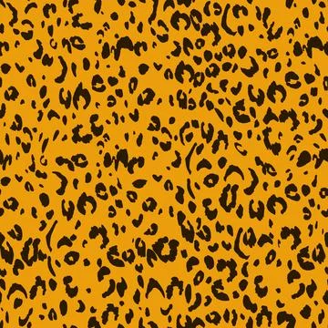 Abstract modern leopard seamless pattern. Animals trendy background. Orange Stock Illustration