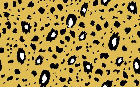 Abstract modern leopard seamless pattern. Animals trendy background. Yellow and Illustrazione stock