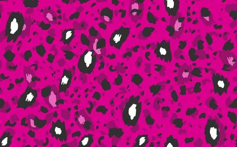 Abstract modern leopard seamless pattern. Animals trendy background. Pink and Stock Illustration