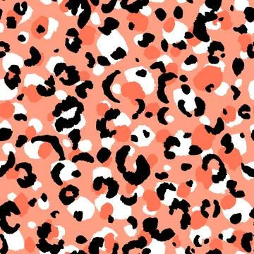Abstract modern leopard seamless pattern. Animals trendy background. Pink and Stock Illustration