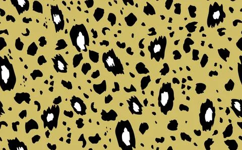 Abstract modern leopard seamless pattern. Animals trendy background. Yellow and 스톡 일러스트