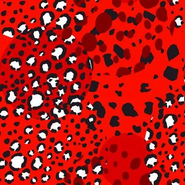 Abstract modern leopard seamless pattern with circles. Animals trendy background Illustrazione stock