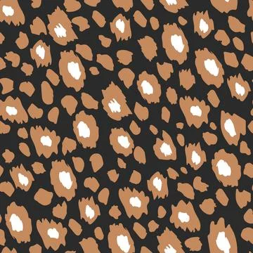 Abstract modern leopard seamless pattern. Animals trendy background. Beige and Stock Illustration