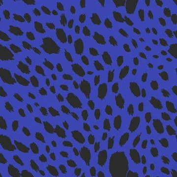 Abstract modern leopard seamless pattern. Animals trendy background. Blue and Stock Illustration