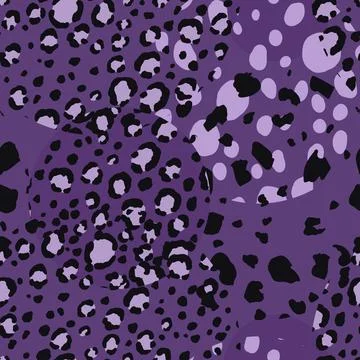 Abstract modern leopard seamless pattern with circles. Animals trendy background Illustrazione stock