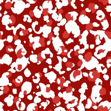 Abstract modern leopard seamless pattern. Animals trendy background. Red and Illustrazione stock