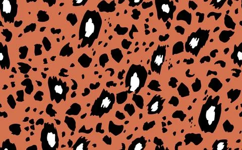 Abstract modern leopard seamless pattern. Animals trendy background. Brown and Stock Illustration