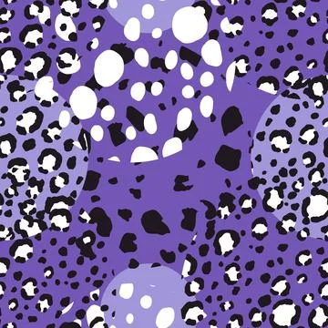 Abstract modern leopard seamless pattern with circles. Animals trendy background Illustrazione stock