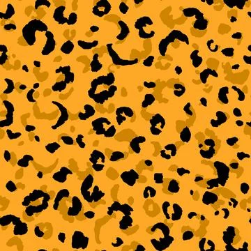 Abstract modern leopard seamless pattern. Animals trendy background. Orange and Illustrazione stock