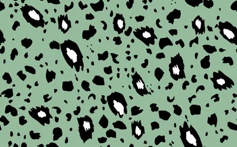 Abstract modern leopard seamless pattern. Animals trendy background. Green and Stock Illustration