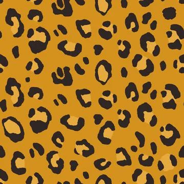 Abstract modern leopard seamless pattern. Animals trendy background. Beige and Stock Illustration