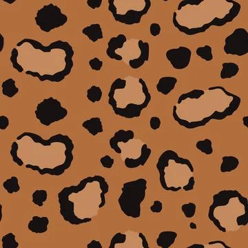 Abstract modern leopard seamless pattern. Animals trendy background. Beige and Stock Illustration