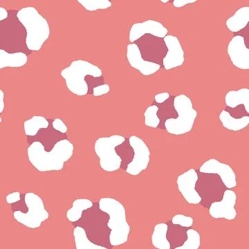 Abstract modern leopard seamless pattern. Animals trendy background. Pink Stock Illustration