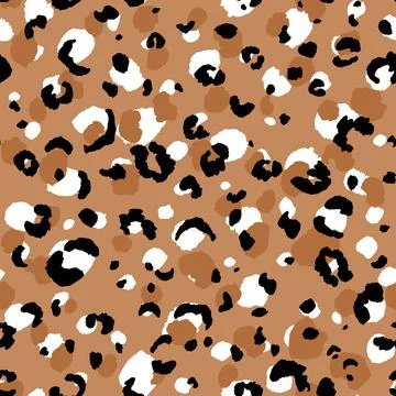 Abstract modern leopard seamless pattern. Animals trendy background. Beige and Illustrazione stock