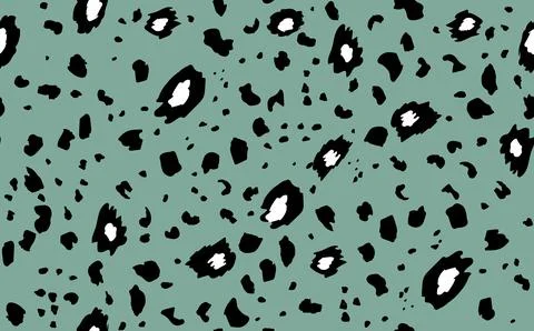 Abstract modern leopard seamless pattern. Animals trendy background. Blue and Stock Illustration