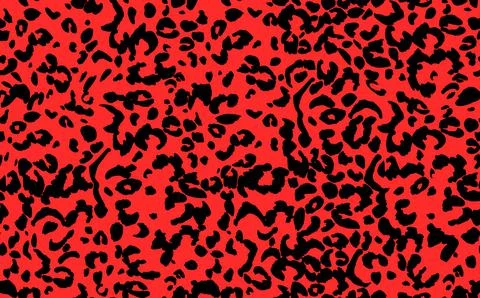 Abstract modern leopard seamless pattern. Animals trendy background. Red and Stock Illustration