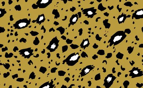 Abstract modern leopard seamless pattern. Animals trendy background. Yellow and Stock Illustration