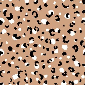 Abstract modern leopard seamless pattern. Animals trendy background. Orange and Illustrazione stock