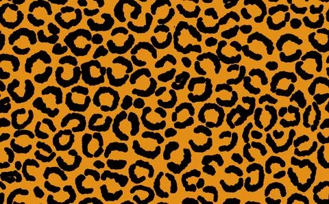 Abstract modern leopard seamless pattern. Animals trendy background. Orange and Stock Illustration