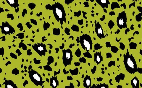Abstract modern leopard seamless pattern. Animals trendy background. Green and Stock Illustration