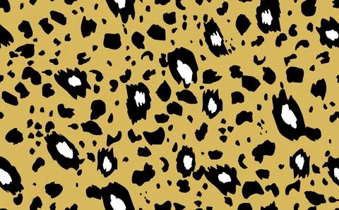 Abstract modern leopard seamless pattern. Animals trendy background. Beige and Stock Illustration
