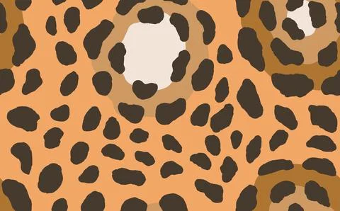 Abstract modern leopard seamless pattern. Animals trendy background. Color イラスト素材
