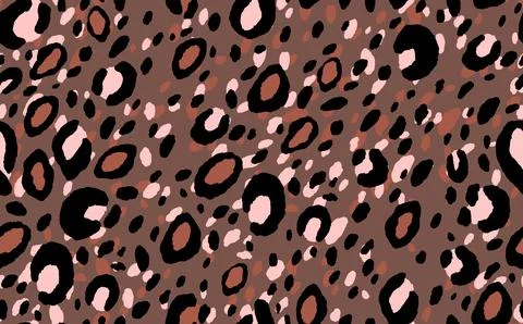 Abstract modern leopard seamless pattern. Animals trendy background. Beige and Illustrazione stock